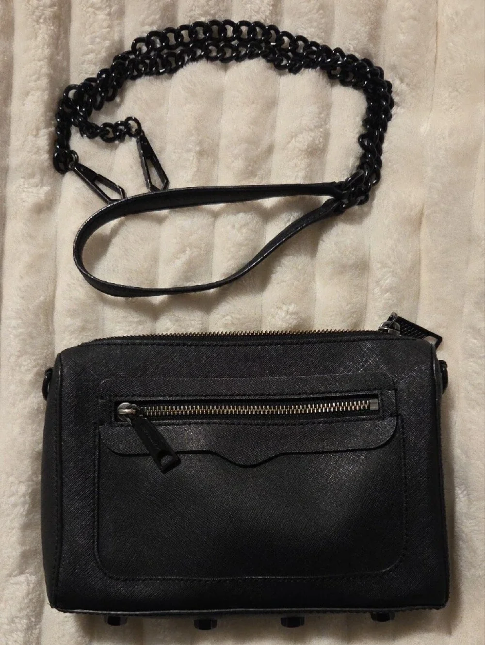 Rebecca Minkoff Black Shoulder Bag with Chain Strap